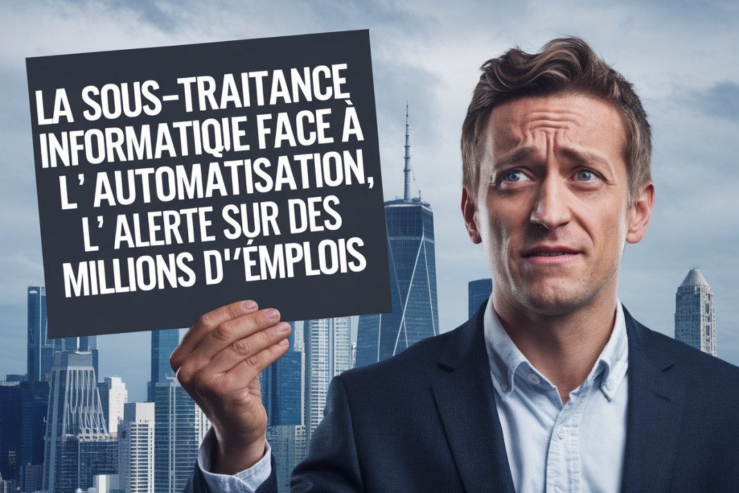 En Inde, le recrutement IA accélère plus vite que l'IT, selon un rapport sur l'emploi tech La sous-traitance informatique face à l'automatisation, l'alerte sur des millions d'emplois: La montée en puissance du recrutement IA s'inscrit aussi dans un climat d'inquiétude sur l'emploi dans la sous-traitance. Une source Tavily évoque que, en Inde, l'IA menace des millions d'emplois dans - illustration